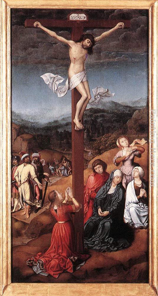 Crucifixion painting - Jan Provost Crucifixion art painting